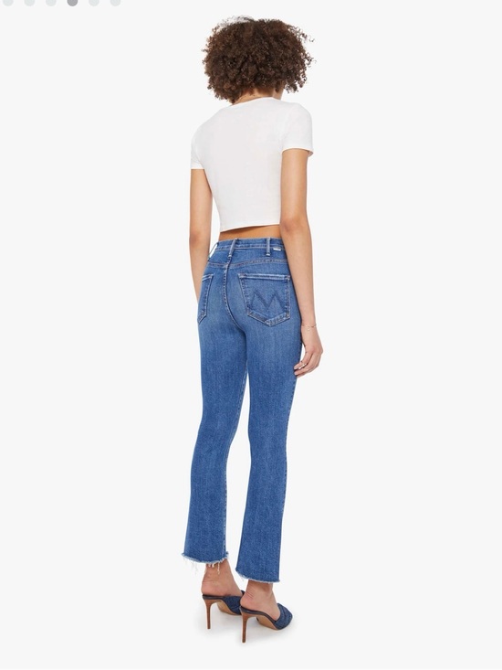 MOTHER Denim - MOTHER The Hustler Ankle FrayMedium Blue Straight-Leg Jeans Size 27